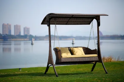 Modern Outdoor Swings, 2 Seats Patio Swings