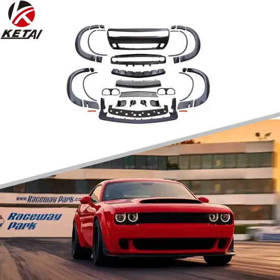 Demon Style Front Bumper and Wide Fender Flares for 2015-2022 Challenger