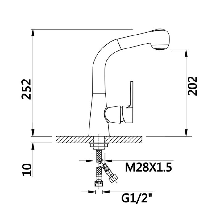Modern 40mm electroplated faucet single handle