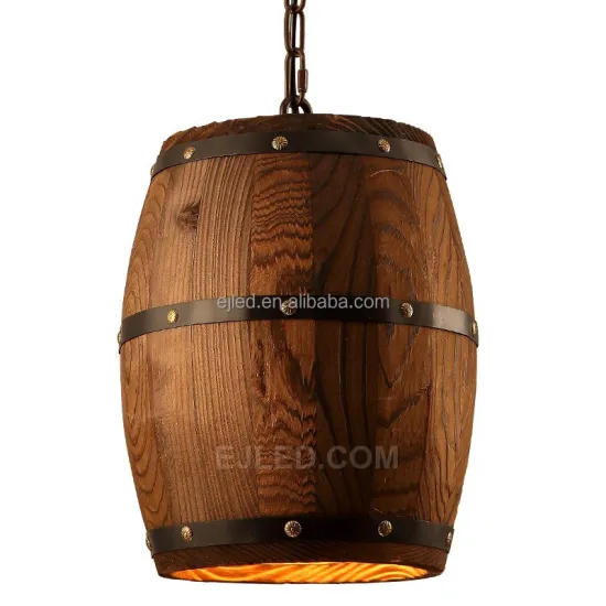 Unique Antique Wood Wine Barrel Pendant Lamp - China Factory Price - Rustic Kitchen Bar Ceiling Light Fixtures: WD0054