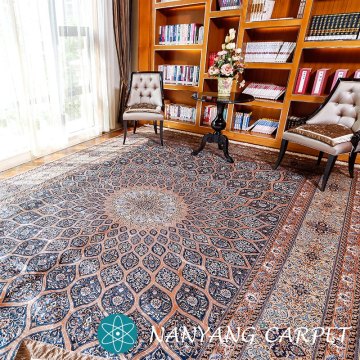 10'x14' Handmade Persian Tabriz Silk Carpet NY1887