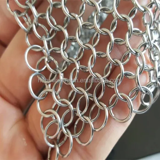 Stainless Steel Chainmail Scrubber - Mesh Rings Cleaning Accessory
