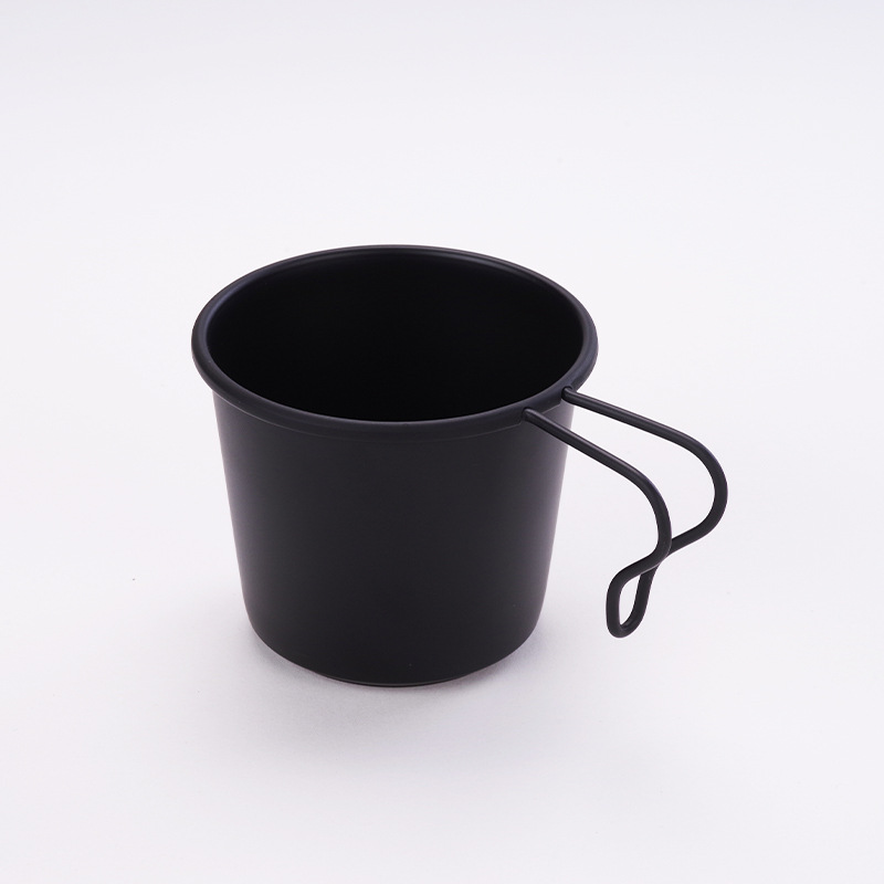 black coated portable cup