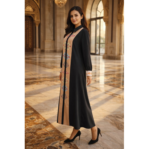 تابلوی کنتراست مشکی پرینت گلدار Abaya