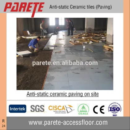 Anti static ceramic floor