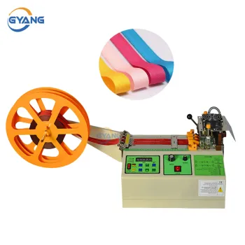 Automatic 100mm Width Heat Shrink PVC Tube and Metal Strips Cutter for Webbing/Ribbon/Nylon Rope/Belt