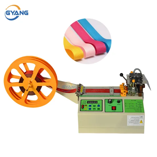 Automatic 100mm Width Heat Shrink PVC Tube and Metal Strips Cutter for Webbing/Ribbon/Nylon Rope/Belt