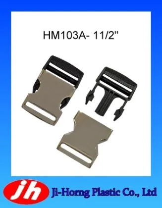 Plastic and metal buckle with dog collar