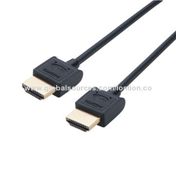 Gold-plated Slim HDMI Cable, Supports Ethernet 3D Audio Return Channel, 4K*2
