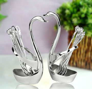 Stainless Steel Creative Swan fork and spoon