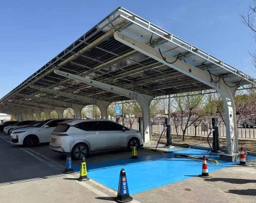 Single overhang photovoltaic shed 1-2 parking Spaces