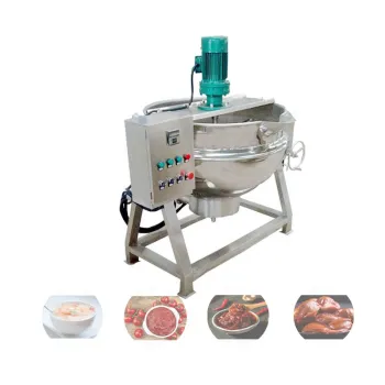 Food Grade Sauce And Pepper Frying Stainless Steel Tilting Pot