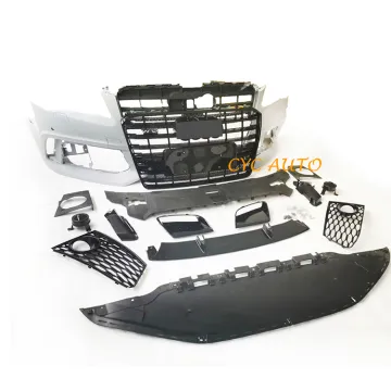 Front Bumper Body Kit Grille Upgrade A8 D4 D5 to W12 Style 2015-2019