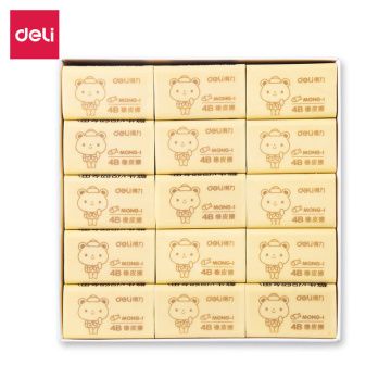 Cute Kawaii Bear 4b Drawing Erasers - Deli 71100/71101 Set Besar 30pcs Penghapus Berkualitas Tinggi untuk Anak -anak dan Siswa