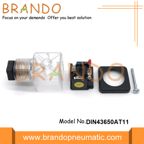 DIN43650A PG11 Conector de bobina solenoide con indicador LED