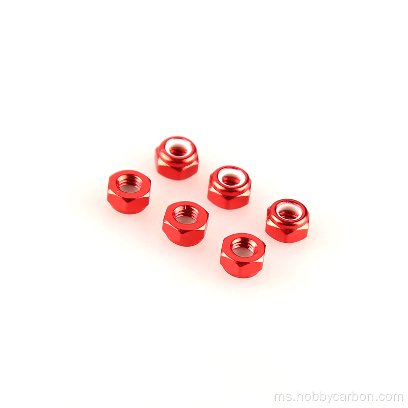 Flange Aluminium Nylon Insert Lock Nuts untuk Skates