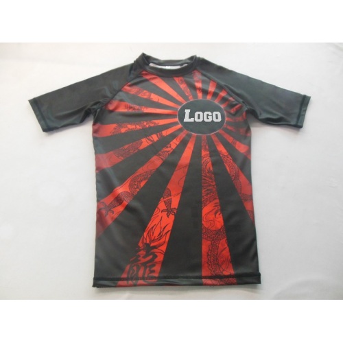 Customized blank Rash Guard spandex compression shirts