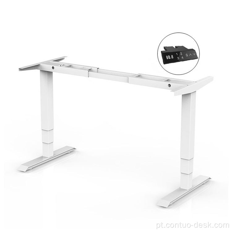 Altura ergonômica Office ajustável Stand Up Computer Lift Telescópio Sit-Stand Metal Desk Frame