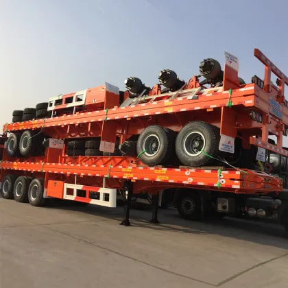 Container Plate Form Semi-Trailer with Fuwa Axles