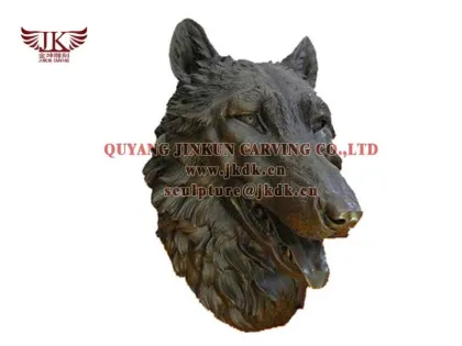 The wolf bronze sculpture garden decoration sculpture