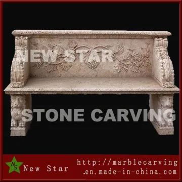 Stone Marble Long Bench for Garden, Stone Chair