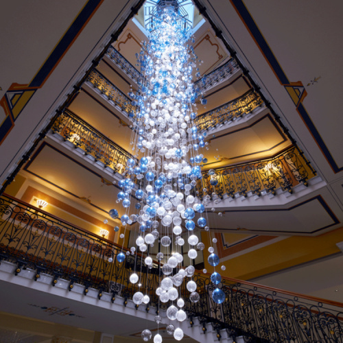 Araña decorativa moderna de cristal para hotel en casa