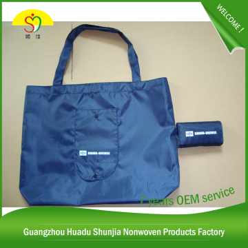 190T Eco Friendly Nylon Folded Promotional Bag Cheap Nylon Foldable Shopping Bags