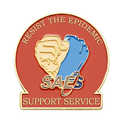 Memorial Hard Enamel Fighting Outbreak Commemorative Emblem