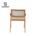 Wholesale Rattan Seat And Back Armless Wood Frame Dining Chair For Living Room Cane Seat and back Wicker