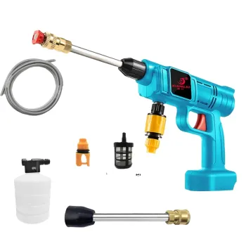 Portable Rechargeable Lithium Battery Car Wash Machine Featuring High Pressure, Foam Generator, and Cordless Design