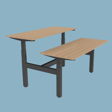 Frame back su back metallo semplice tabelle di altezza regolabile tavolo da ufficio commerciale elettrico