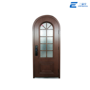 Puertas de entrada exteriores seguras de aluminio fundido y vidrio