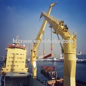 Hydraulic deck crane for ship