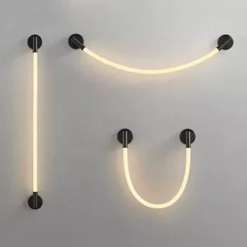 Nordic Minimalist DIY Soft Silicone LED Wall Lamp for Living Room and Bedroom