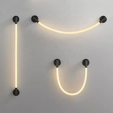 Nordic Minimalist DIY Soft Silicone LED Wall Lamp for Living Room and Bedroom