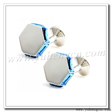 Fashion design Blue Crystal Cufflinks