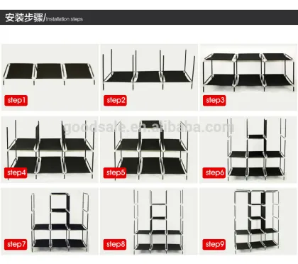 Multi-Function Non-Woven Cloth Detachable Wardrobe