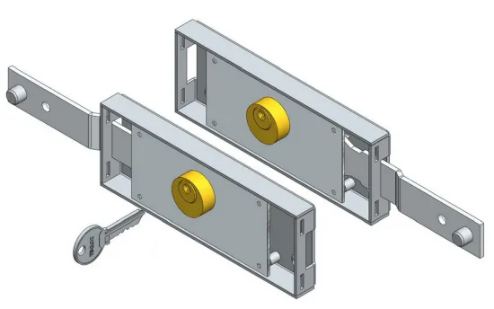 Shifted Bolt Roller Door Lock Set