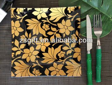 New beauty glass plate with decal printing