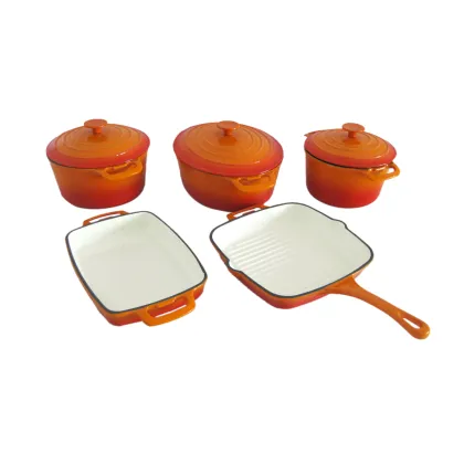Professional Cast Iron Cookware Set: Cookwin Enamel Dutch Ovens for European Cuisine