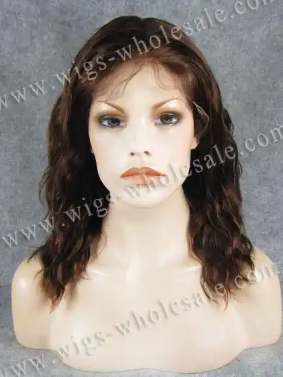 Indian Remy human hair full lace wigs brown for black women short wave