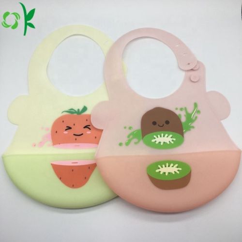 Baby haklappar i silikon Söt fruktdesign