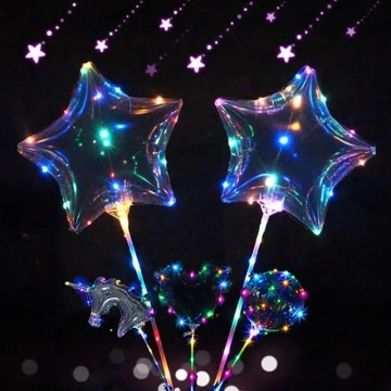 LED Light Up Boboballons - 20 Zoll farbenfrohe leuchtende Luftballons für Partys und Dekoration