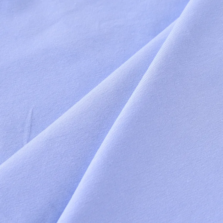 ผ้าฝ้าย 93% 7% ผ้าสแปนเด็กซ์ถักสำหรับตัดเย็บเสื้อผ้า