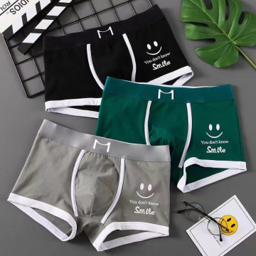 2024 Trendy Men's Underwear: Cotton Boxers with Young Personality, Breathable Comfort for Men and Boys