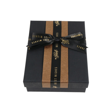 Design personalizzato Box regalo di cartone riutilizzabile con chiusura a nastro