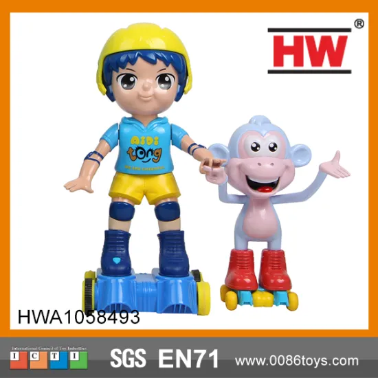 High Quality Boy's Musical Infrared Remote Control Large Plastic Dolls With Monkey