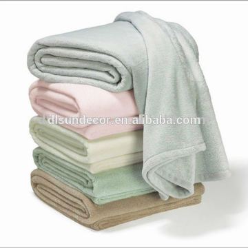 polyester machine washable solid color TV fleece blanket