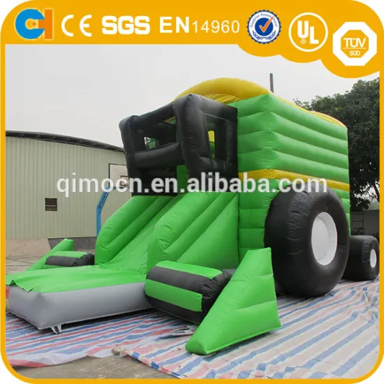 New monster truck Design Inflatable Combo bouncer for kids, obstacle bounce house game with slide juegos inflables