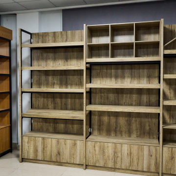 Single Side Daily Chemical Steel and Wood Shelves